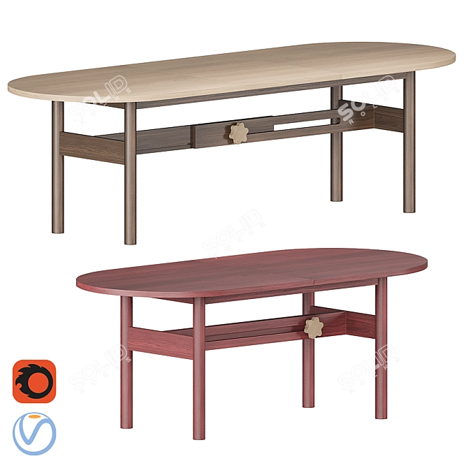 Garsnas Atelje Dining Table 3D model image 1