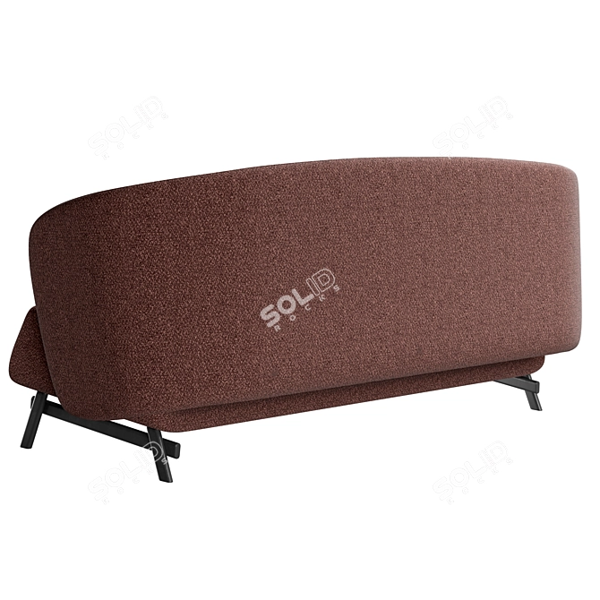 Elegant Coquille Shell Inspired Sofa 3D model image 4