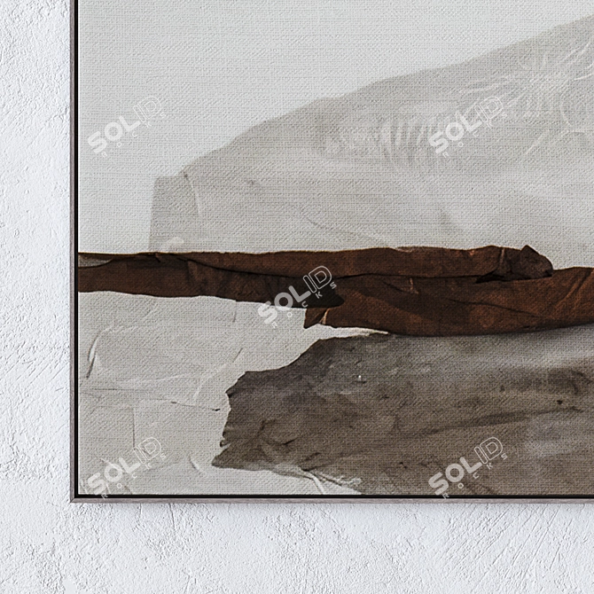 Bump Aquarelle Texture Wall Art 3D model image 4