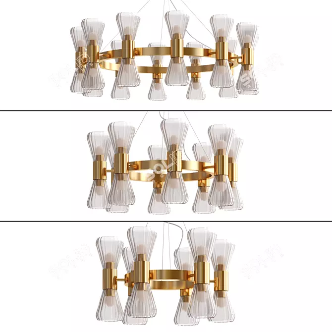 Elegant ST Luce DIORI Chandelier 3D model image 1