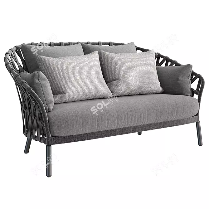 Emma Cross Outdoor Sofa Varaschin 3D model image 1