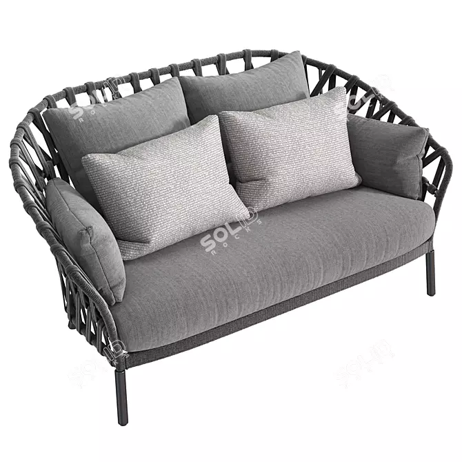 Emma Cross Outdoor Sofa Varaschin 3D model image 3