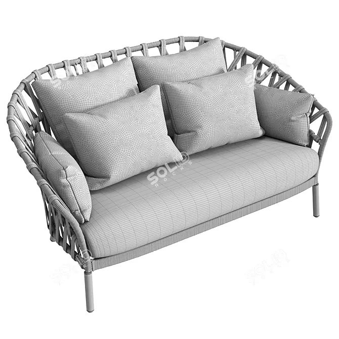 Emma Cross Outdoor Sofa Varaschin 3D model image 4