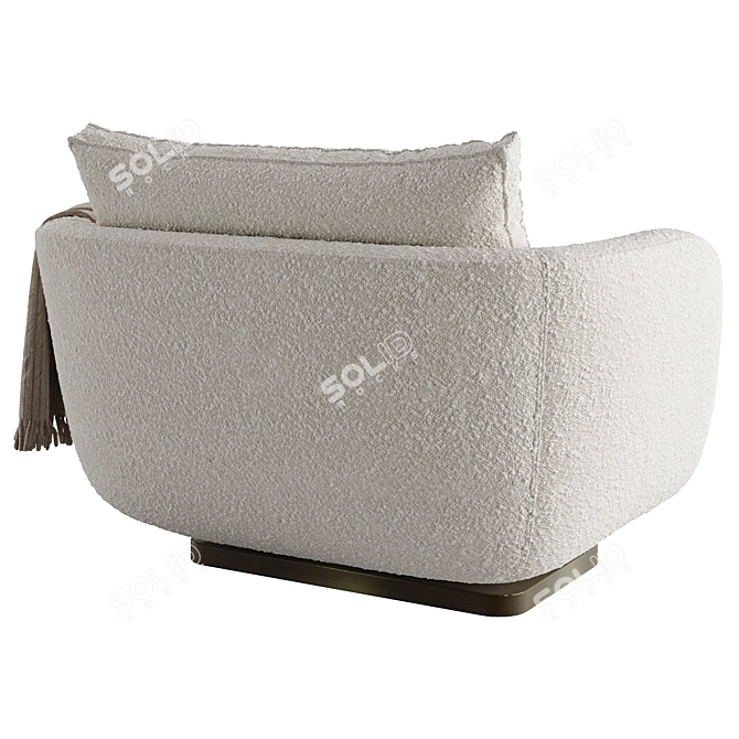 Sleek Modern Lounge Chair 3D model image 4