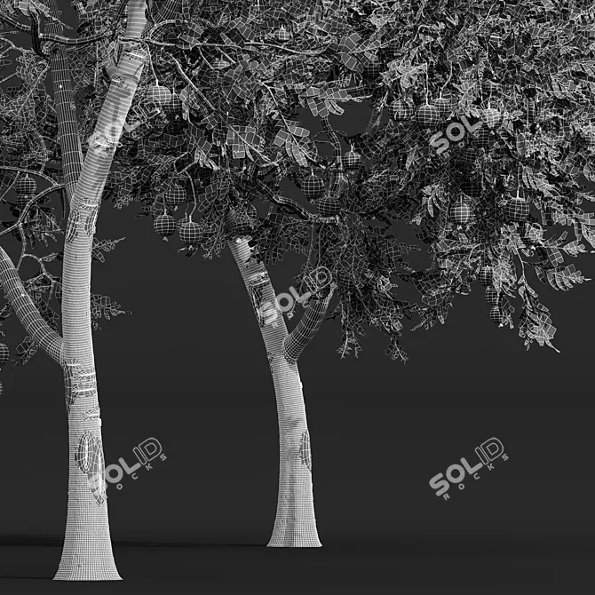 Fruity 3D Tree Bundle 3D model image 6