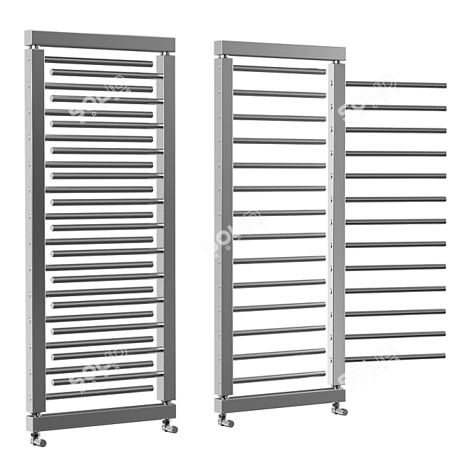 Compact Folding Towel Warmer 3D model image 1