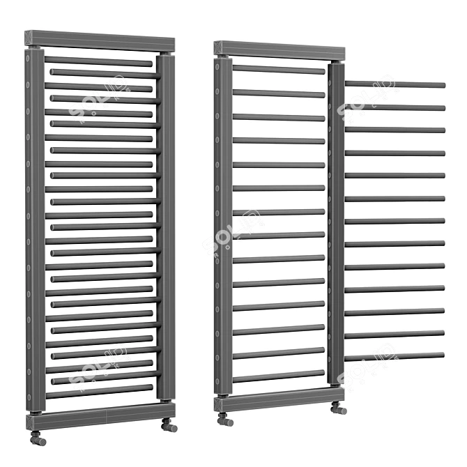Compact Folding Towel Warmer 3D model image 2