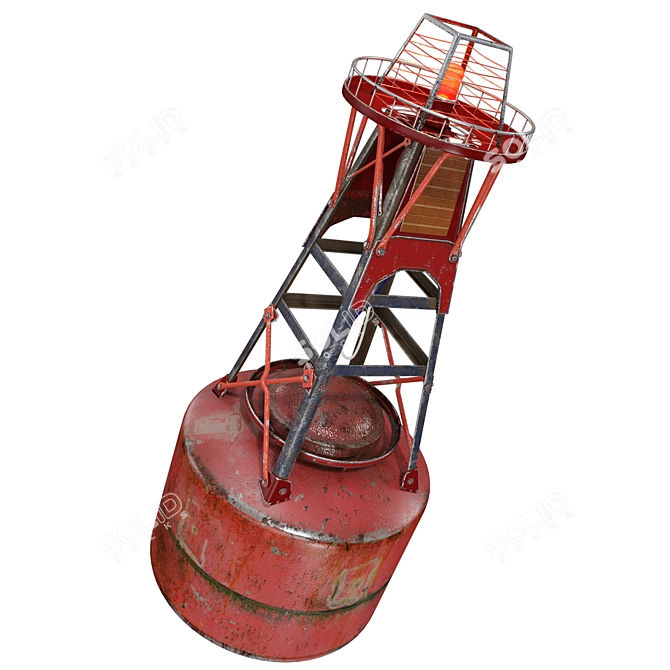 Marine Navigation Buoy 3D Model 3D model image 4