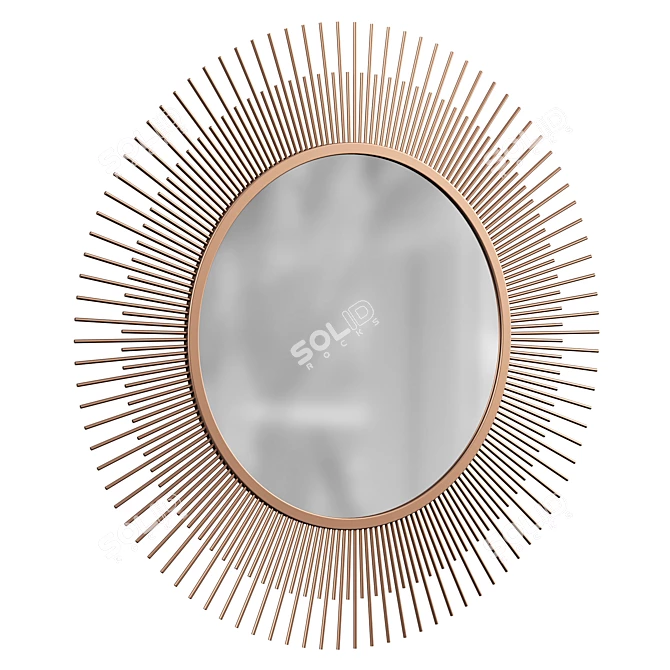 Radiant Sunburst Accent Mirror 3D model image 1