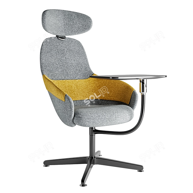 Modern Ergonomic Lounge Chair with 3D Design 3D model image 2