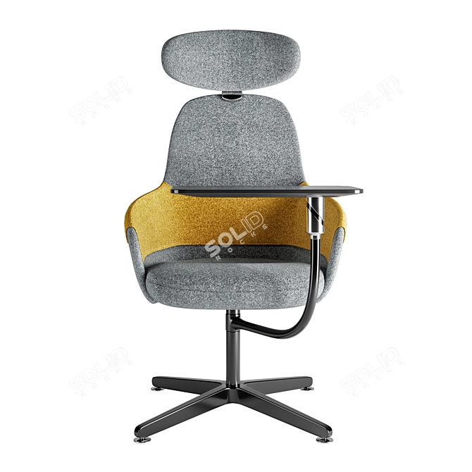 Modern Ergonomic Lounge Chair with 3D Design 3D model image 3