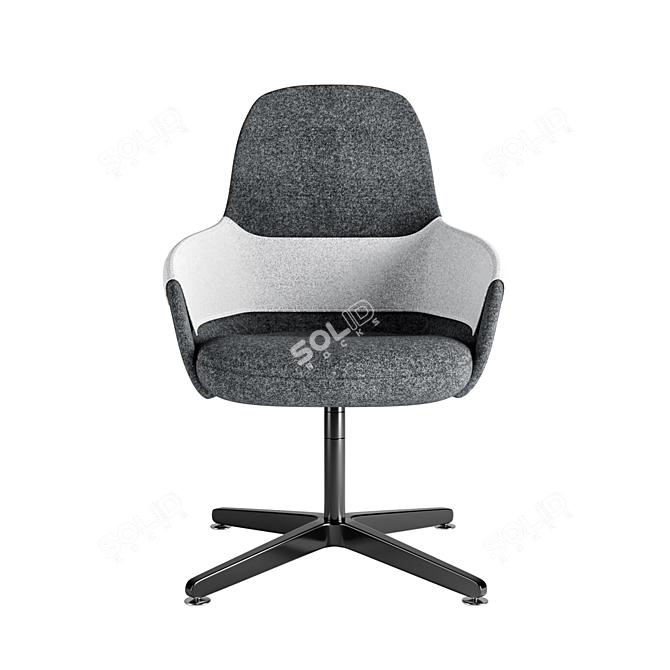 Modern Ergonomic Lounge Chair with 3D Design 3D model image 5