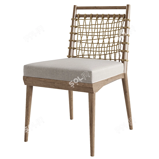 Modern Palecek Pratt Side Chair 3D model image 1