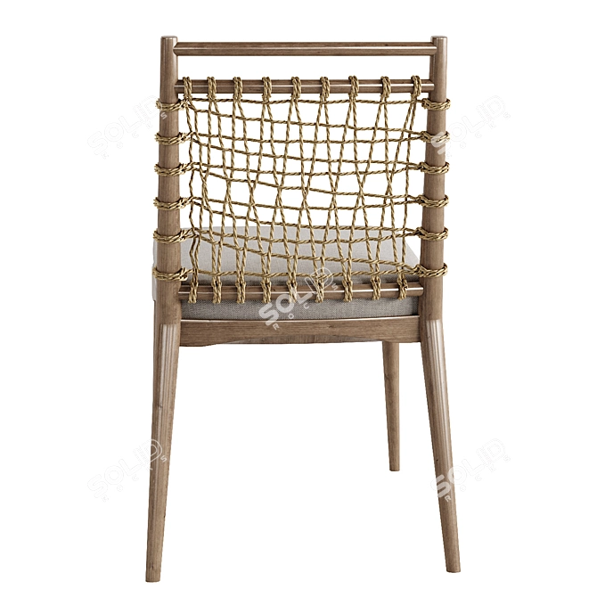 Modern Palecek Pratt Side Chair 3D model image 3