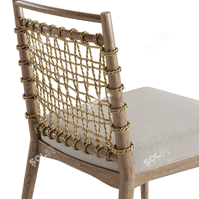 Modern Palecek Pratt Side Chair 3D model image 4