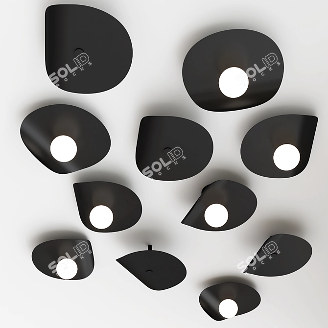 Modern Metal Pendant Lamp by KDLN 3D model image 2