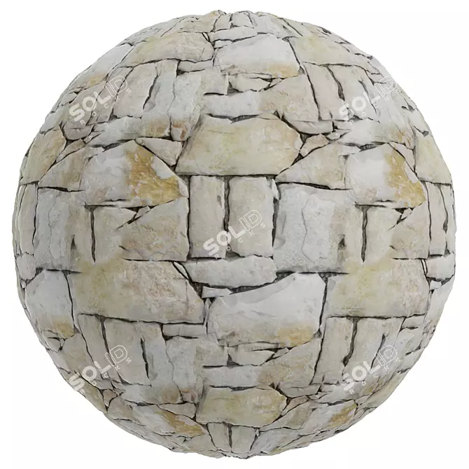 Pietra Naturale Facade Stone Texture 3D model image 3