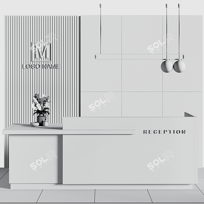 Modern Reception Design Model 3D model image 6