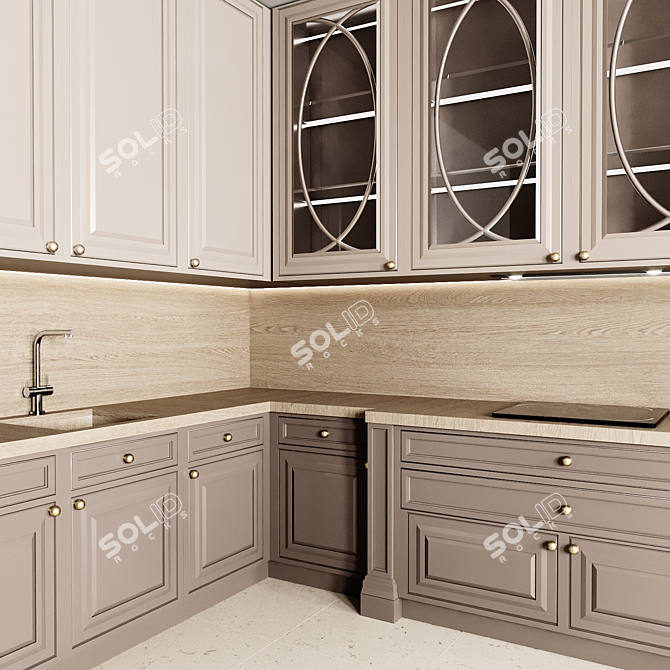 Modern Kitchen Modular Set 3D model image 3