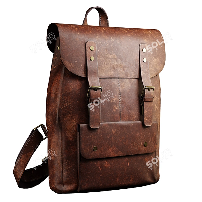 High-Quality Photorealistic Leather Bag 3D model image 1