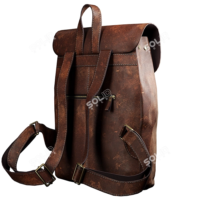 High-Quality Photorealistic Leather Bag 3D model image 2