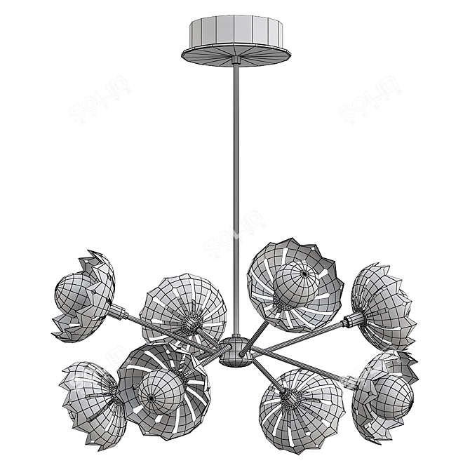 Modern Alyssa Chandelier Design 3D model image 2