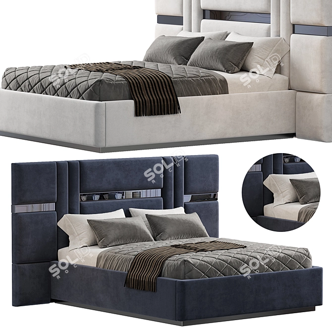 Modern Fenice Bed Furniture - 3D Model 3D model image 1