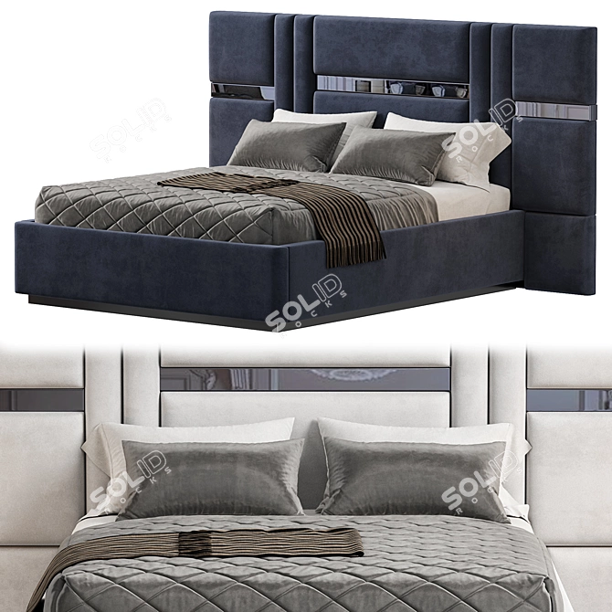 Modern Fenice Bed Furniture - 3D Model 3D model image 2