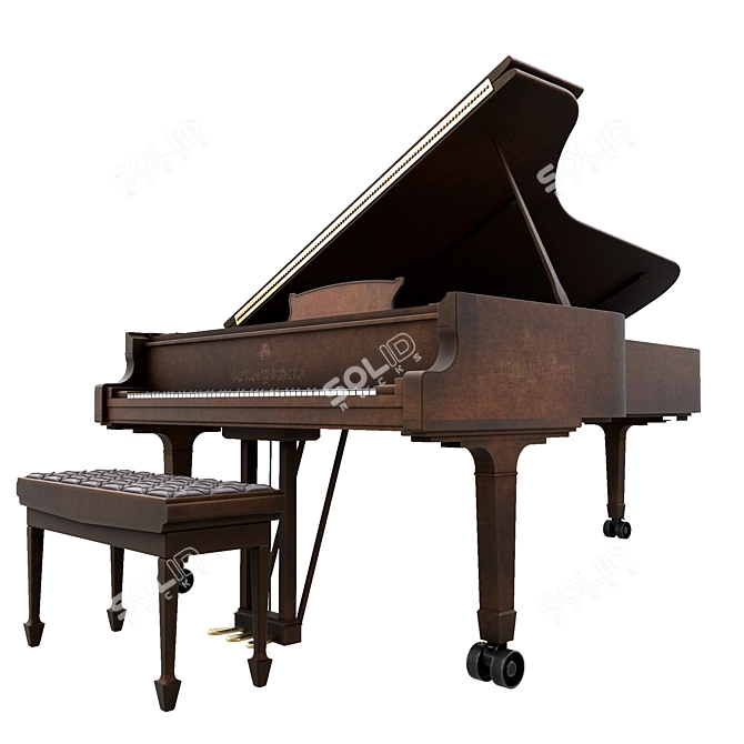 Steinway Antique Piano 2015 Vray 3D model image 1