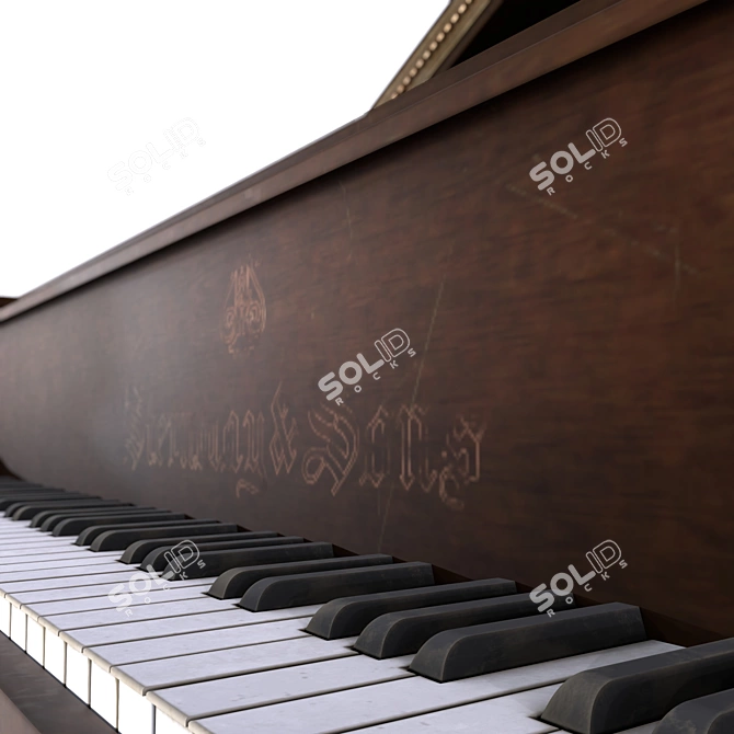 Steinway Antique Piano 2015 Vray 3D model image 3