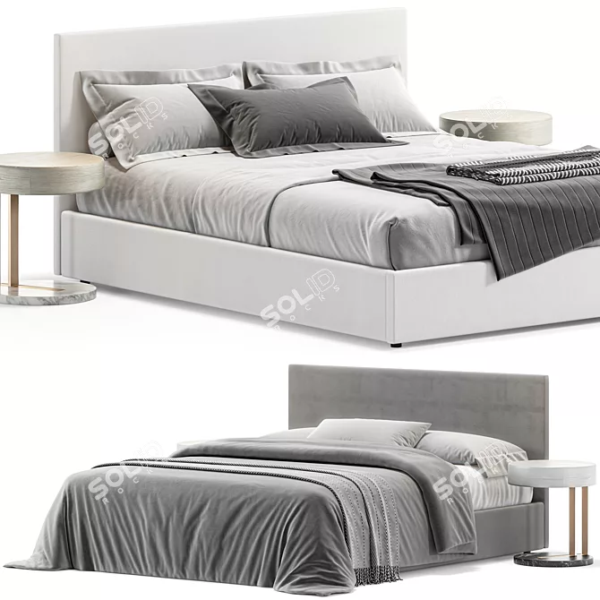 Luxury Bed S8 Evita 3D 3D model image 1