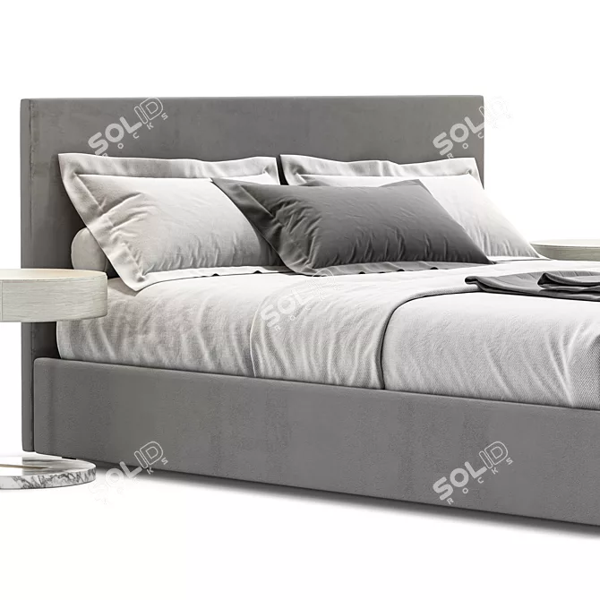 Luxury Bed S8 Evita 3D 3D model image 3
