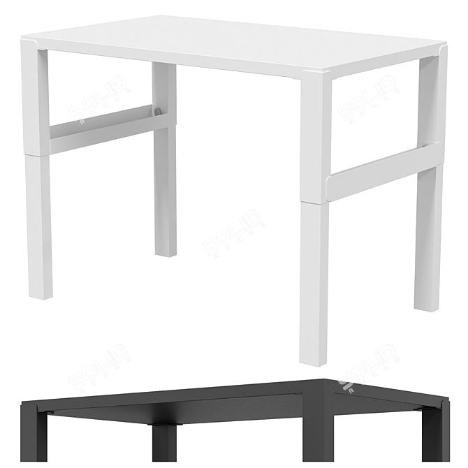 IKEA PÅHL Desk White Modern 3D model image 1