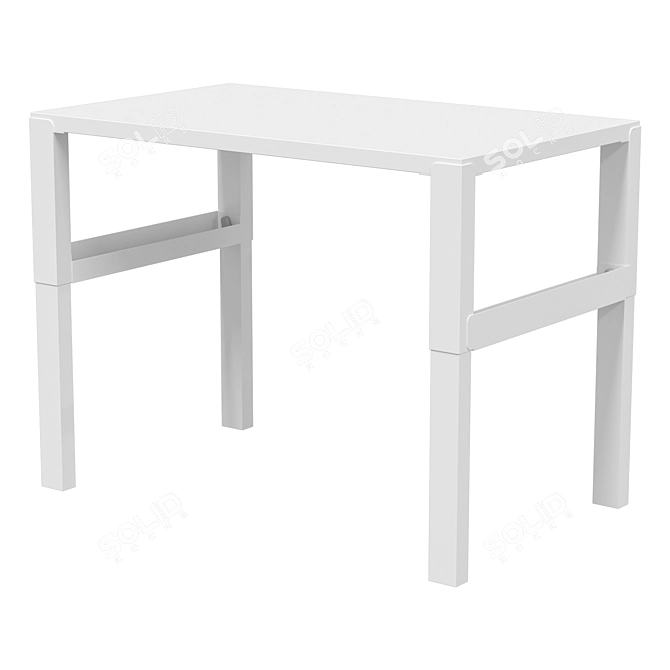 IKEA PÅHL Desk White Modern 3D model image 2