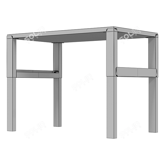 IKEA PÅHL Desk White Modern 3D model image 6