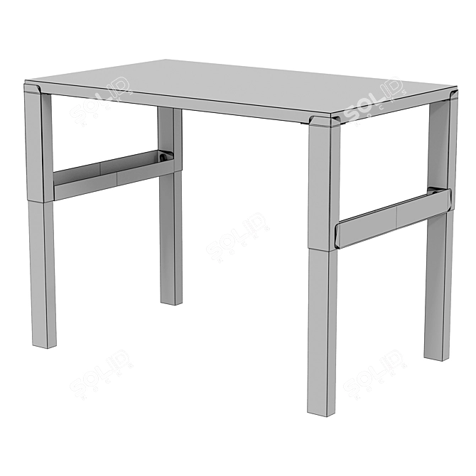 IKEA PÅHL Desk White Modern 3D model image 7