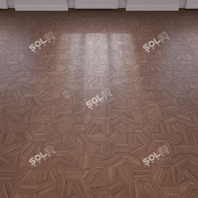 Wooden Floor 3D Model Set 3D model image 3