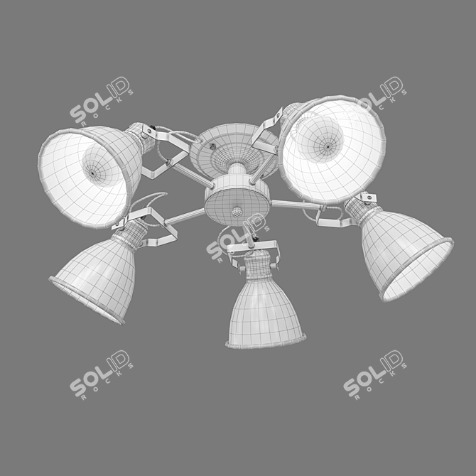 Eurosvet Denley Ceiling Light 3D model image 2
