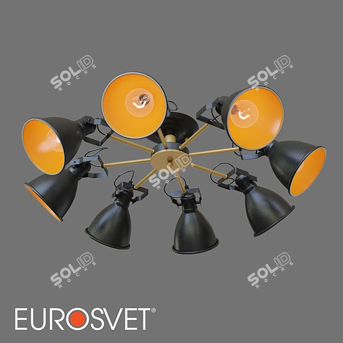 Eurosvet Denley Ceiling Light Fixture 3D model image 1