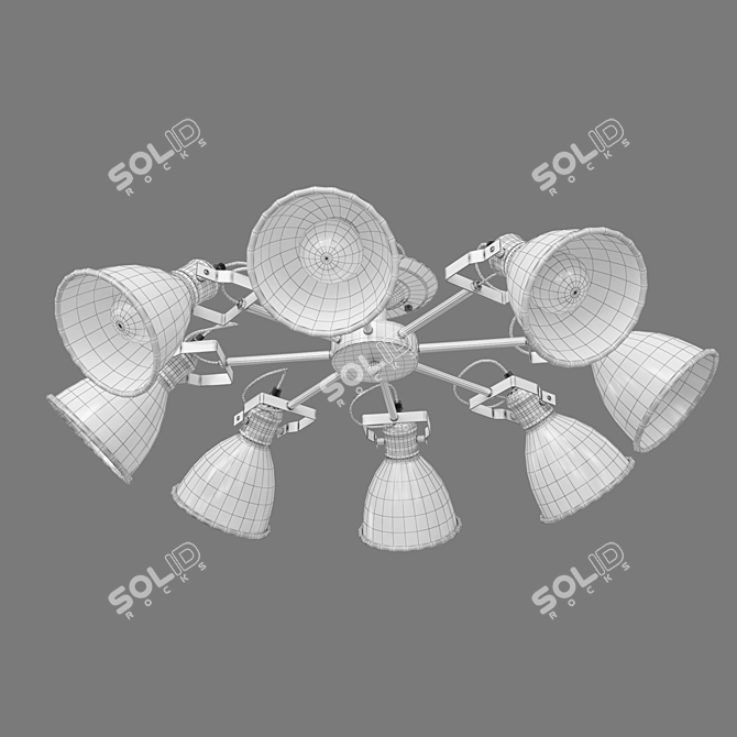 Eurosvet Denley Ceiling Light Fixture 3D model image 2