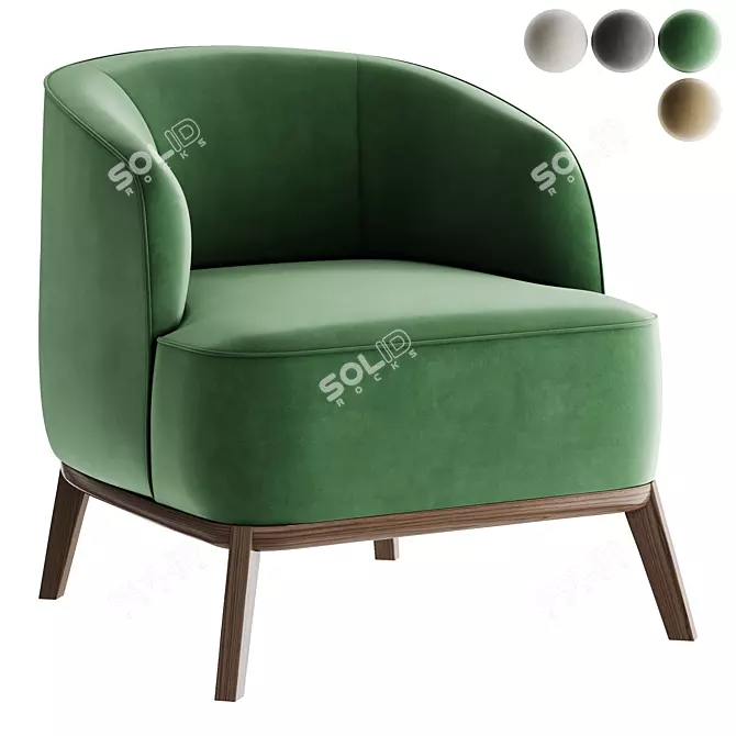 Modern and Stylish Megan Armchair 3D model image 3