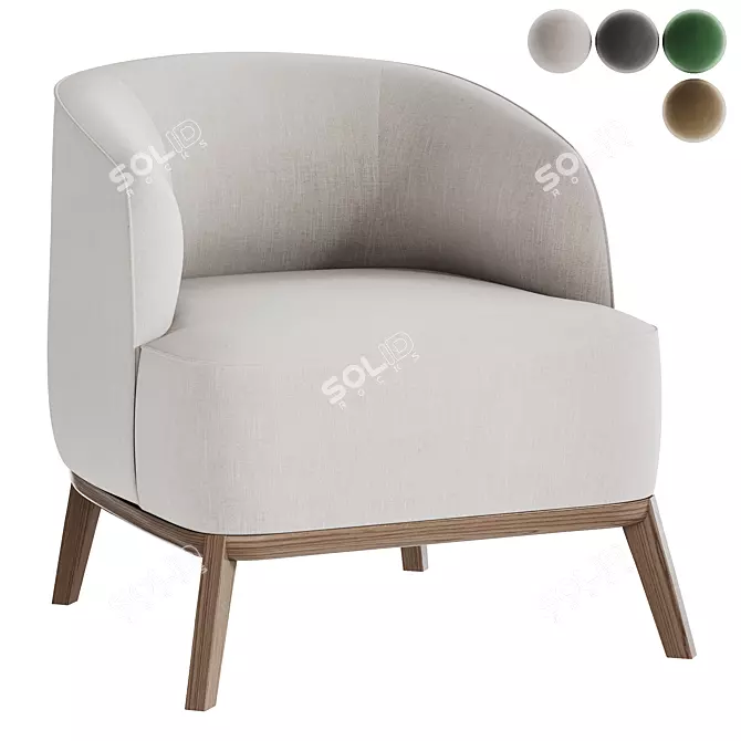 Modern and Stylish Megan Armchair 3D model image 5