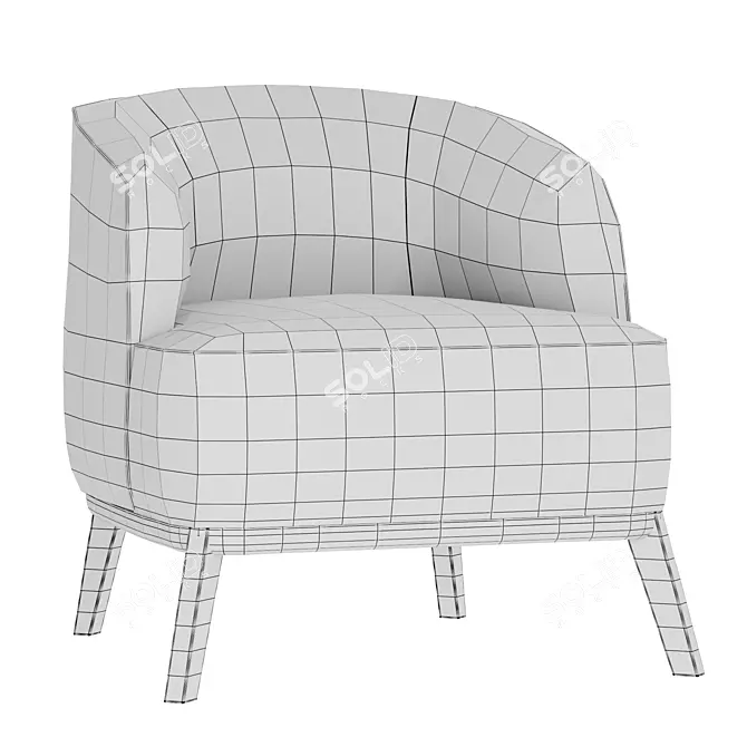 Modern and Stylish Megan Armchair 3D model image 7
