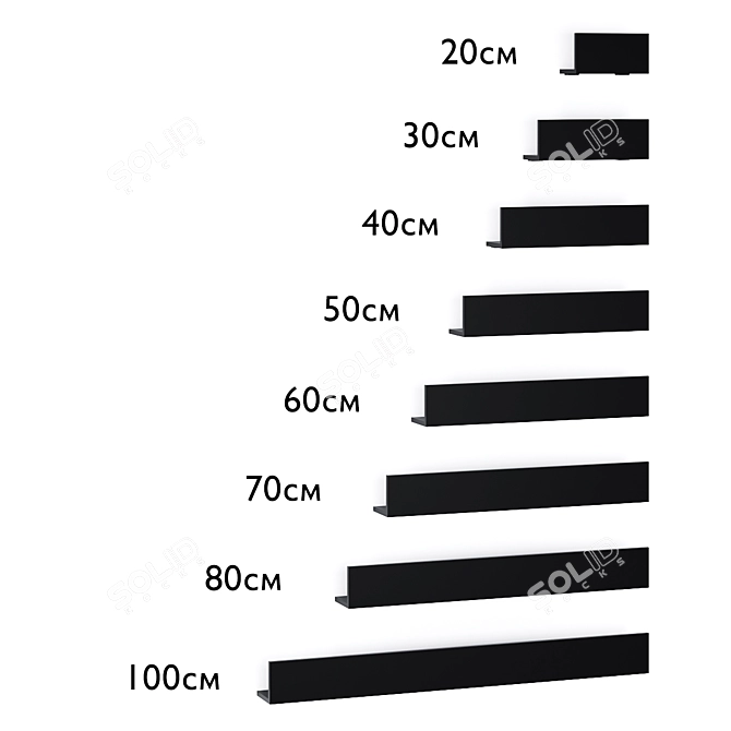 SOLID SURFACE Floating Shelf 3D model image 2