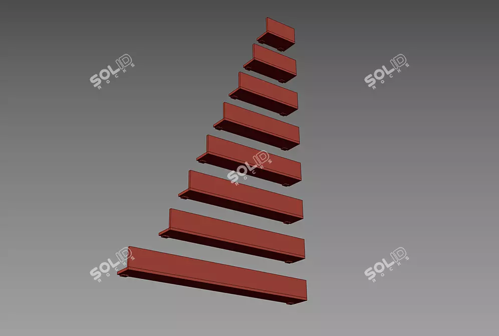 SOLID SURFACE Floating Shelf 3D model image 6