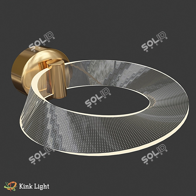  Golden LED Room Wall Lamp 3D model image 1