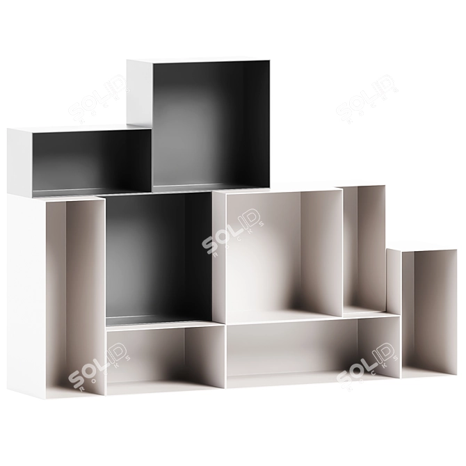 Eco-friendly Modular Bookcase Furniture 3D model image 1