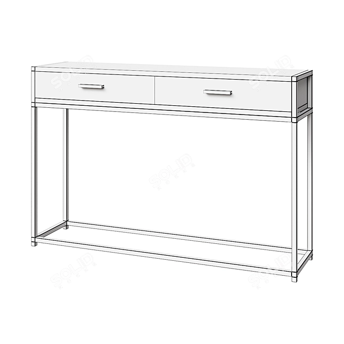 Elegant Adair Console Table by Hawthorne Ave 3D model image 2