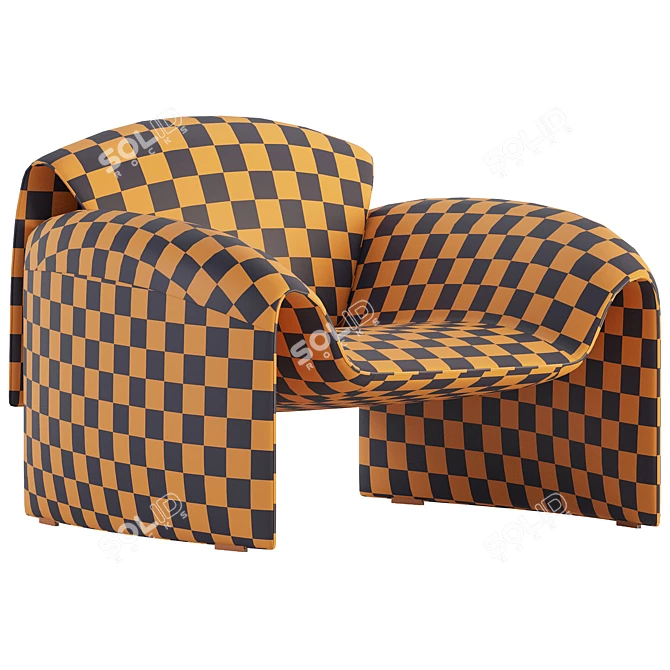 Elegant Le Club Armchair Design 3D model image 7