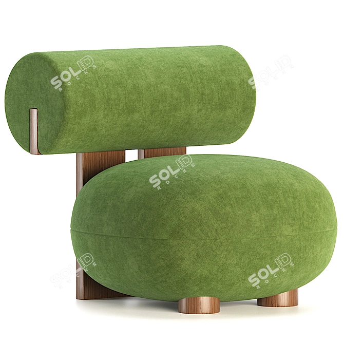 Nor11 HIPPO Lounge Chair: Modern, 3D-Friendly 3D model image 2